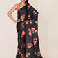 Designer Satin Black Digital Print Saree