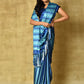 Classic Satin Blue Digital Print Saree