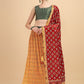 Lehenga Choli Satin Mustard Digital Print Lehenga Choli