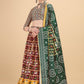 Lehenga Choli Satin Maroon Digital Print Lehenga Choli