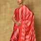 Trendy Saree Satin Peach Red Digital Print Saree