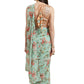 Classic Georgette Sea Green Digital Print Saree