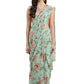 Classic Georgette Sea Green Digital Print Saree