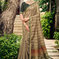 Contemporary Silk Beige Digital Print Saree