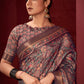 Contemporary Silk Mauve Digital Print Saree
