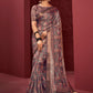 Contemporary Silk Mauve Digital Print Saree