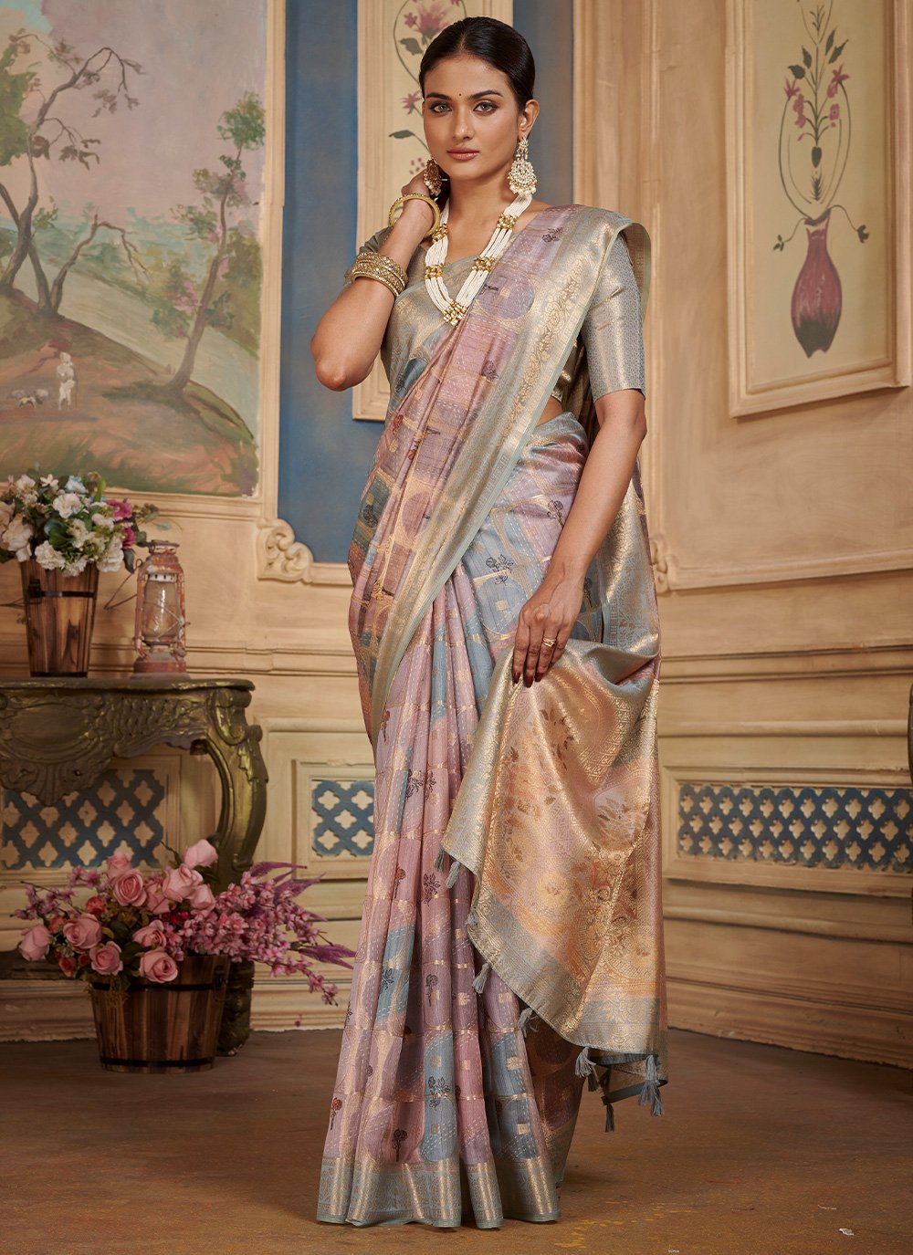 Contemporary Silk Multi Colour Digital Print Saree