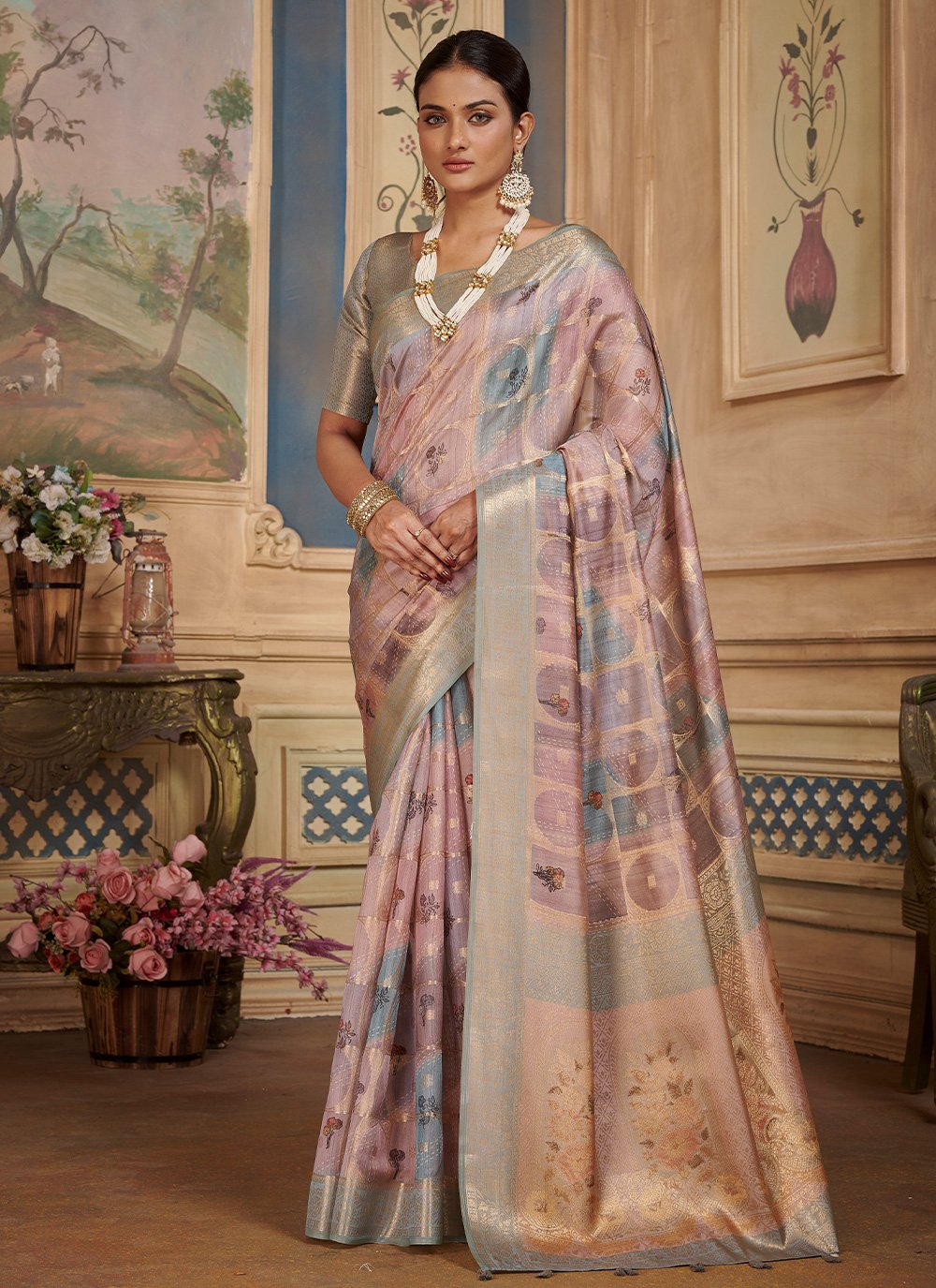 Contemporary Silk Multi Colour Digital Print Saree