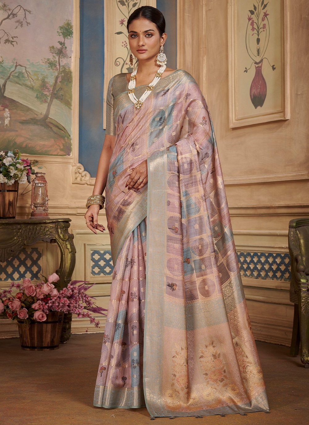 Contemporary Silk Multi Colour Digital Print Saree