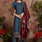 Salwar Suit Silk Blue Digital Print Salwar Kameez