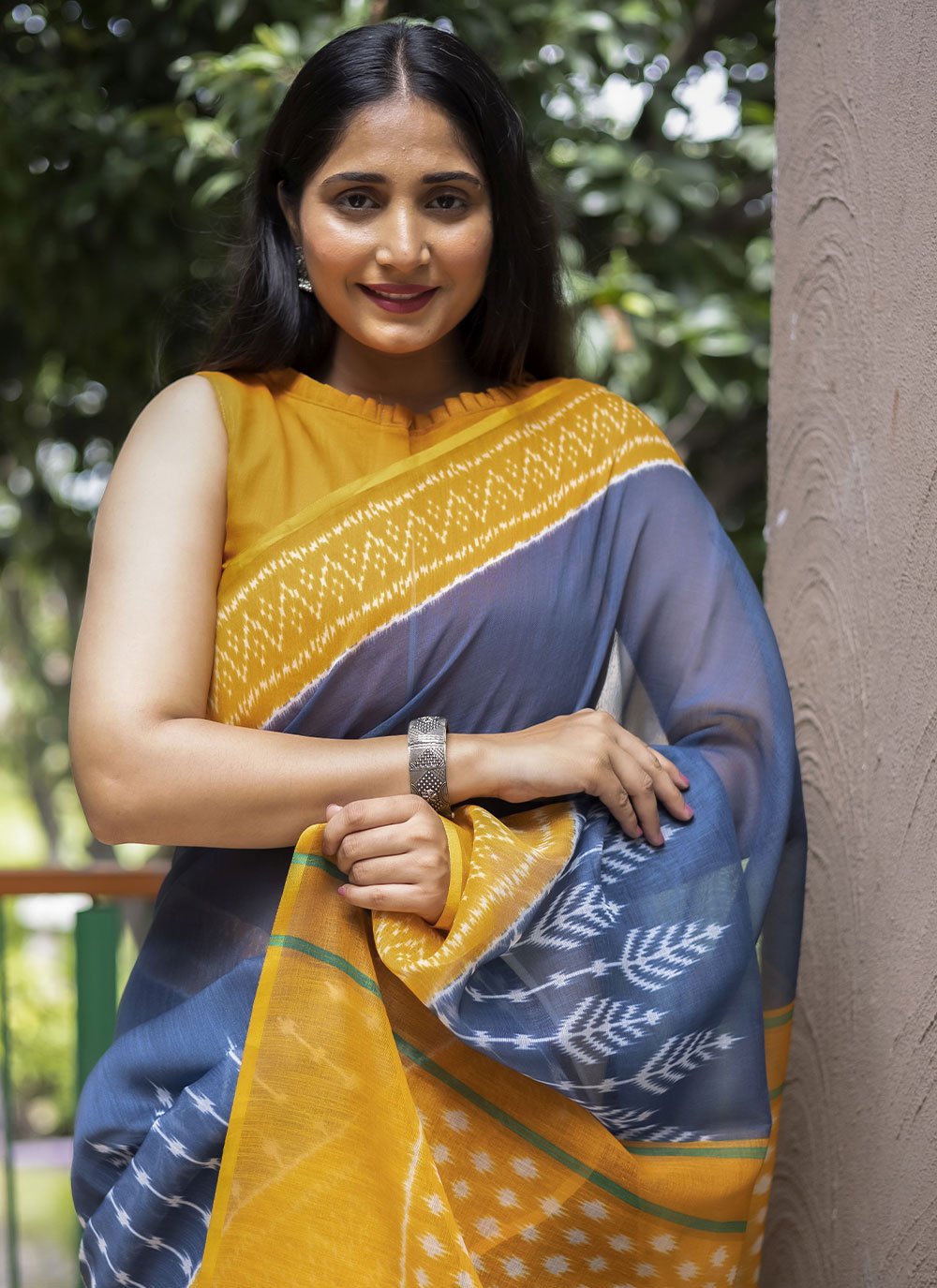 Trendy Saree Cotton Blue Digital Print Saree