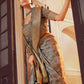 Trendy Saree Silk Brown Digital Print Saree
