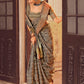 Trendy Saree Silk Brown Digital Print Saree