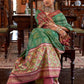 Classic Tussar Silk Green Digital Print Saree