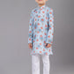 Kurta Pyjama Polyester Grey Digital Print Kids