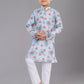 Kurta Pyjama Polyester Grey Digital Print Kids