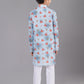 Kurta Pyjama Polyester Grey Digital Print Kids