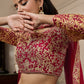 A Line Lehenga Georgette Red Dori Work Lehenga Choli