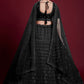 A Line Lehenga Georgette Black Dori Work Lehenga Choli