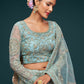 Lehenga Choli Net Aqua Blue Dori Work Lehenga Choli