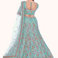 A Line Lehenga Net Sea Green Dori Work Lehenga Choli