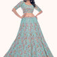 A Line Lehenga Net Sea Green Dori Work Lehenga Choli