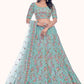 A Line Lehenga Net Sea Green Dori Work Lehenga Choli