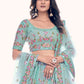 A Line Lehenga Net Sea Green Dori Work Lehenga Choli