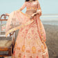 Lehenga Choli Georgette Peach Dori Work Lehenga Choli