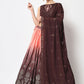 A Line Lehenga Chinon Silk Brown Embroidered Lehenga Choli