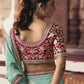 Classic Viscose Aqua Blue Embroidered Saree