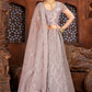 A Line Lehenga Art Silk Net Lavender Embroidered Lehenga Choli