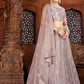 A Line Lehenga Art Silk Net Lavender Embroidered Lehenga Choli