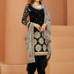 Salwar Suit Art Silk Black Embroidered Salwar Kameez