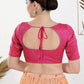 Designer Blouse Art Silk Pink Embroidered Blouse