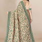 Contemporary Silk Beige Embroidered Saree