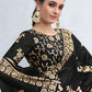 Classic Shimmer Black Embroidered Saree
