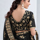 Classic Shimmer Black Embroidered Saree