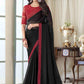 Classic Silk Black Embroidered Saree