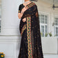 Trendy Saree Georgette Black Embroidered Saree