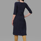 Casual Kurti Cotton Blue Embroidered Kurtis