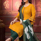 Straight Salwar Suit Rayon Mustard Embroidered Salwar Kameez