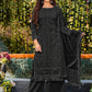 Palazzo Salwar Suit Faux Georgette Black Embroidered Salwar Kameez