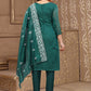 Pant Style Suit Chanderi Cotton Rama Embroidered Salwar Kameez