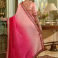 Trendy Saree Chinon Pink Embroidered Saree