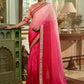 Trendy Saree Chinon Pink Embroidered Saree