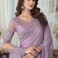 Contemporary Silk Lavender Embroidered Saree