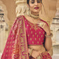 Lehenga Choli Banarasi Silk Pink Embroidered Lehenga Choli