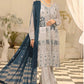 Pakistani Salwar Suit Faux Georgette Grey Embroidered Salwar Kameez