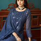 Pakistani Salwar Suit Faux Georgette Blue Embroidered Salwar Kameez